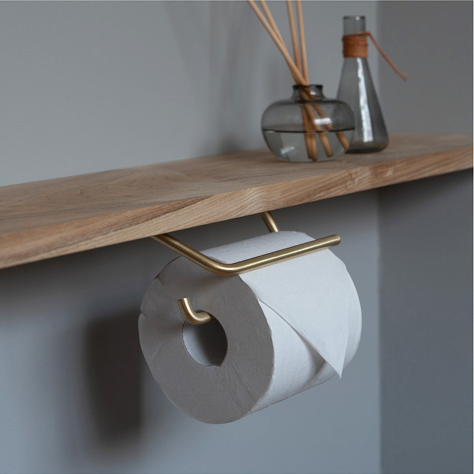 KT ペーパーホルダー ブラス トイレットペーパーホルダー シングル 1連