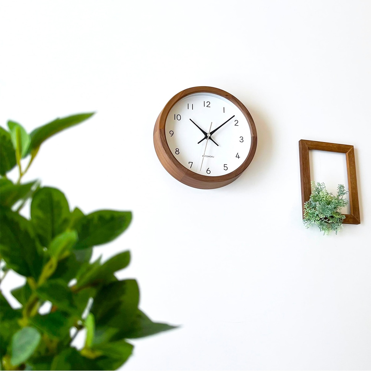 掛け時計 電波時計 木製 加藤木工 muku round wall clock 19