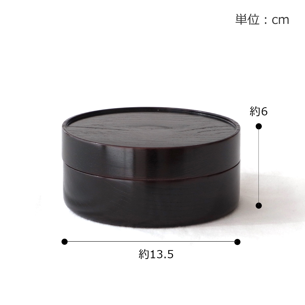 畑漆器店 SOJI hako 漆 M 13.5cm col. 山中漆器 弁当箱 430ml 木製