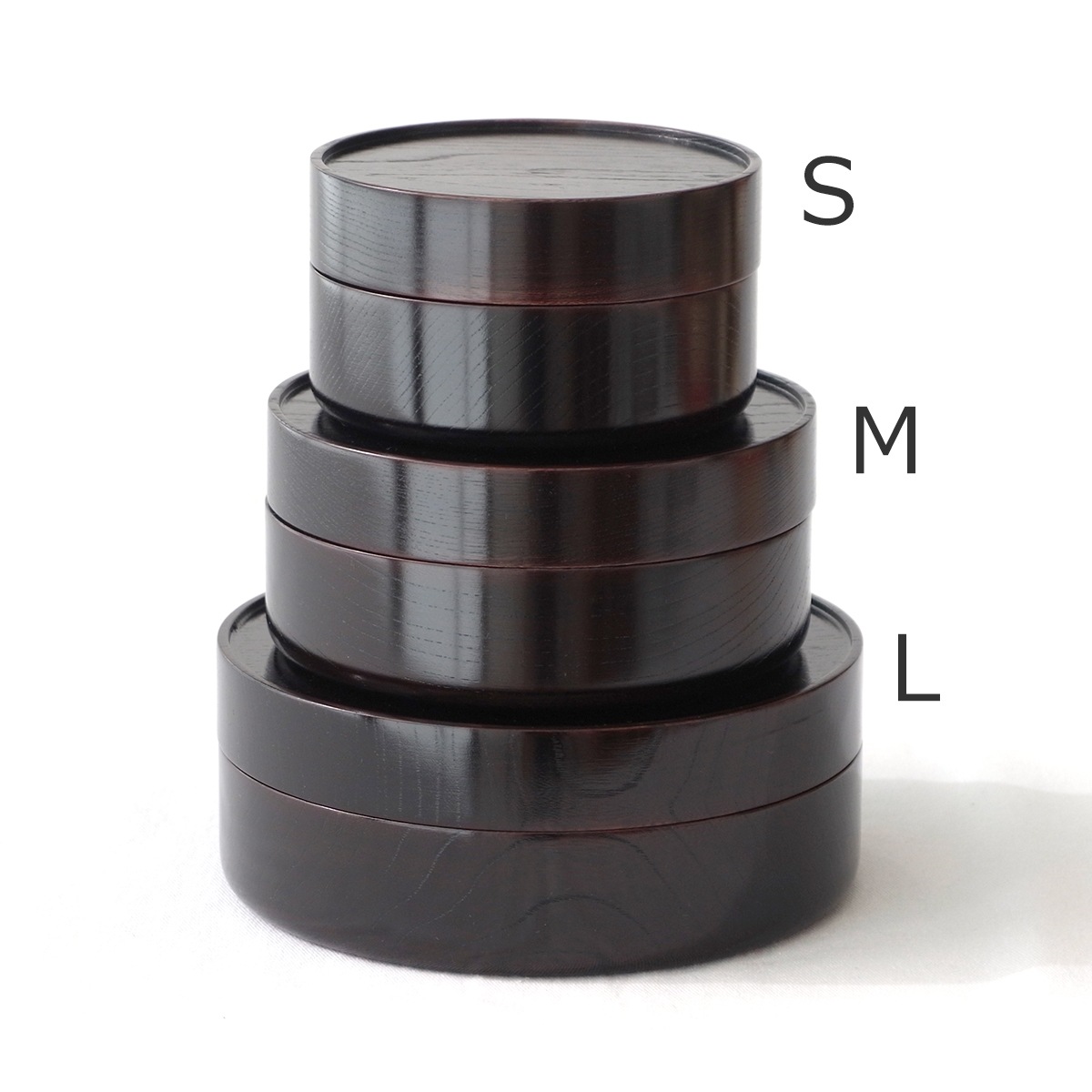 畑漆器店 SOJI hako 漆 M 13.5cm col. 山中漆器 弁当箱 430ml 木製
