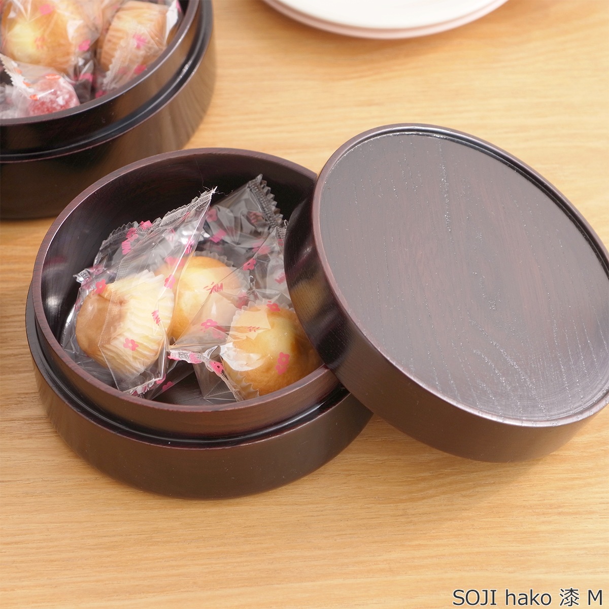 マルニ　フラワーカフェ　お弁当箱　畑漆器店　コラボ　小物入れ 楽天市場】畑漆器店 SOJI hako L 16cm col. 山中漆器 木製 弁当箱 日本