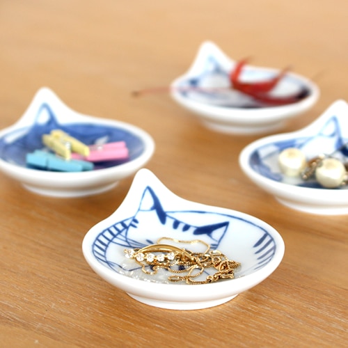 波佐見焼 豆neco皿 豆皿 小皿 6枚 セット 木箱入り 猫皿 ねこ皿 箸置き