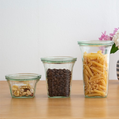 WECK キャニスター クアドロ 795ml 6個セット QUADRO ガラス