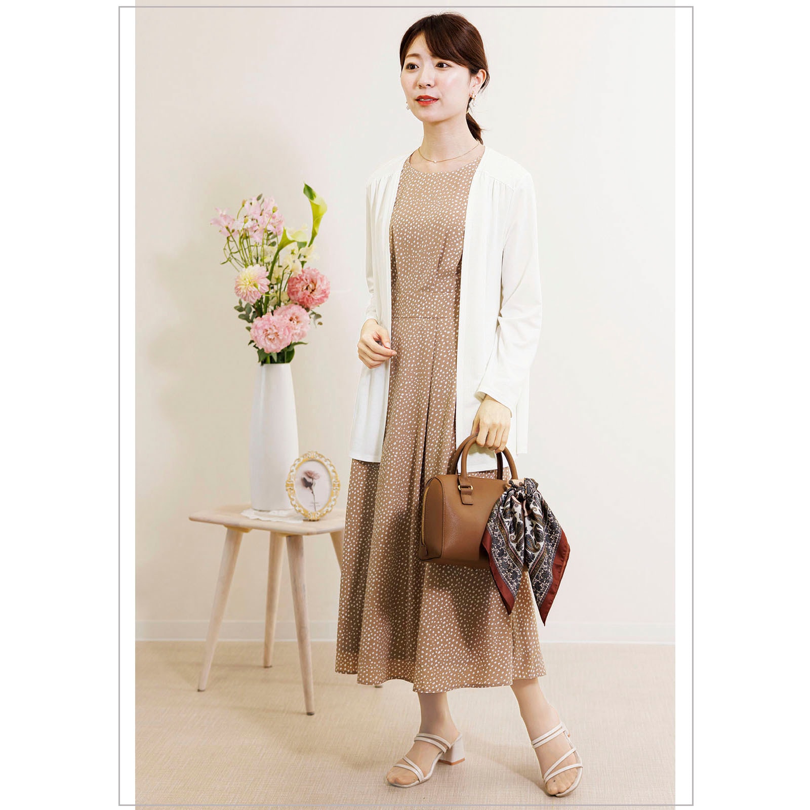 美品 DAKS ダックスアンサンブル 半袖カットソー カーディガン
