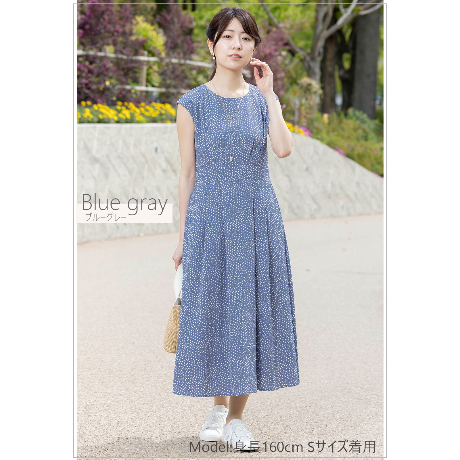 フィット＆フレアプリントワンピース|レディースオフィス