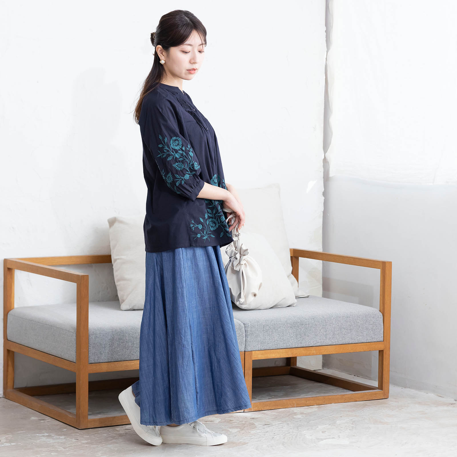 本日限定価格bow.aボウエーPIN TUCK BIG ピンタックブラウス