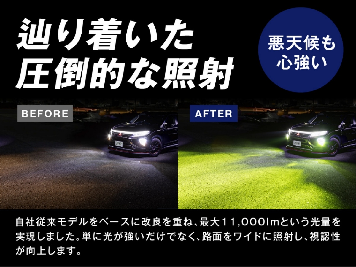 2色切替LED レンズユニット カラーチェンジLEDバルブ フォグランプ