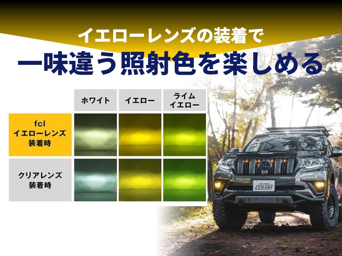 2色切替LED レンズユニット カラーチェンジLEDバルブ フォグランプ