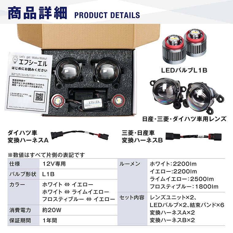 N-BOX R5.10～ JF5/6 レンズユニット カラーチェンジLEDバルブ