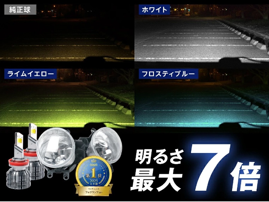 3色切替LED レンズユニット カラーチェンジLEDバルブ フォグランプ