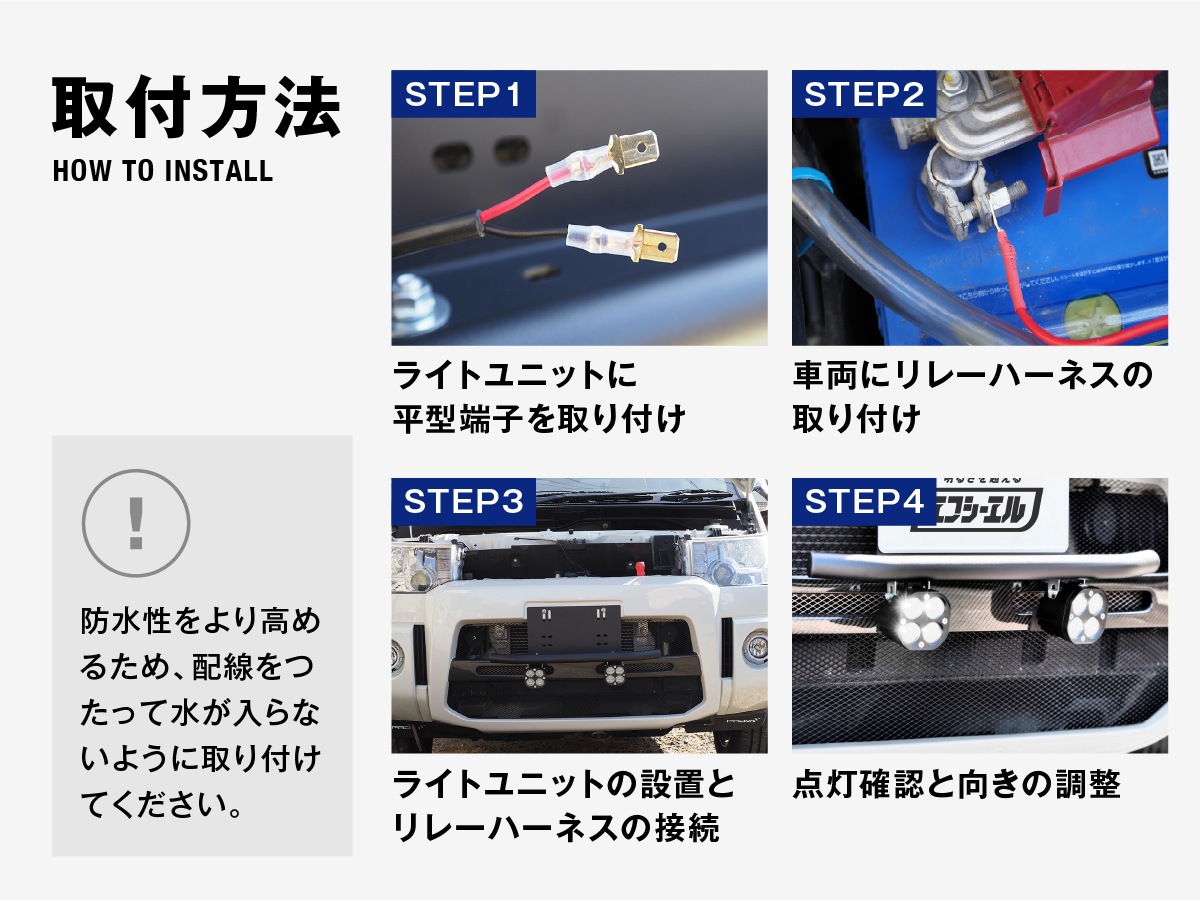 LEDワークライト単品 作業灯 投光器 サーチライト 補助灯 イエロー