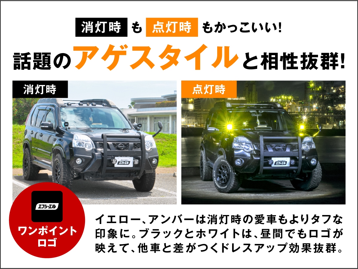 LEDワークライト単品 作業灯 投光器 サーチライト 補助灯 イエロー