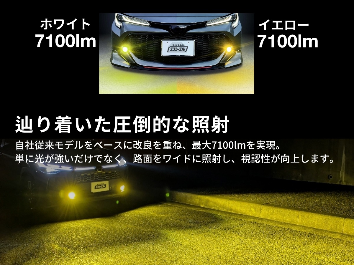 イエローレンズユニット カラーチェンジLEDバルブ フォグランプ セット