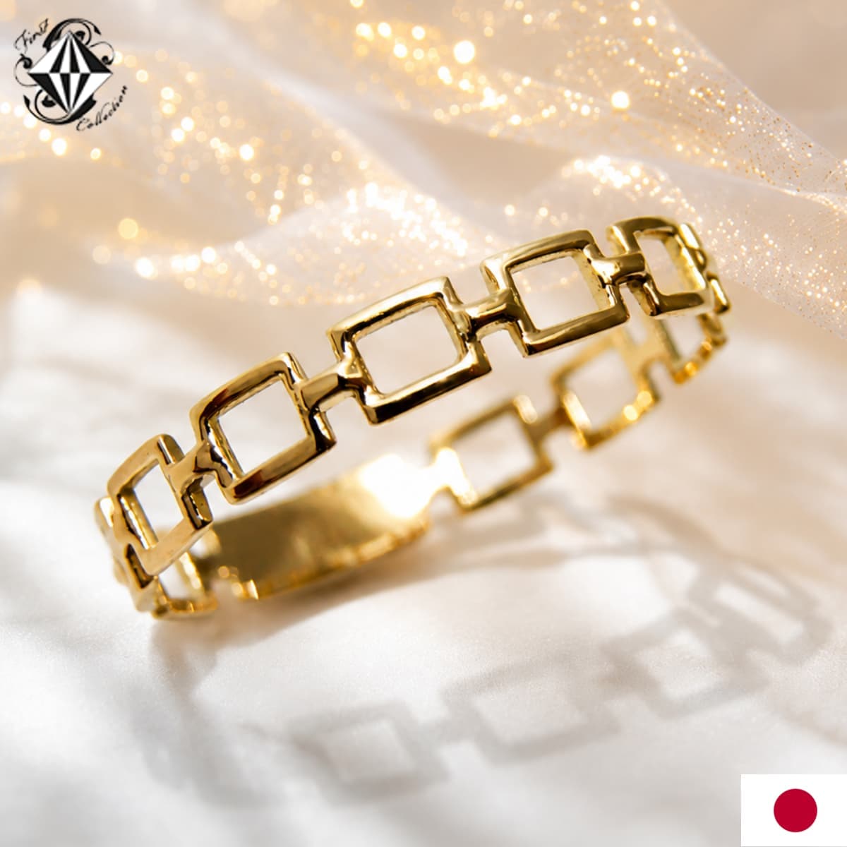 リング レディース 18金 チェーン Chain デザイン 指輪 K18 ピンク ホワイト ゴールド YG PG WG