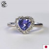 タンザナイト ダイヤ リング 天然 プラチナ PT900 ハート シンプル レディース メンズ