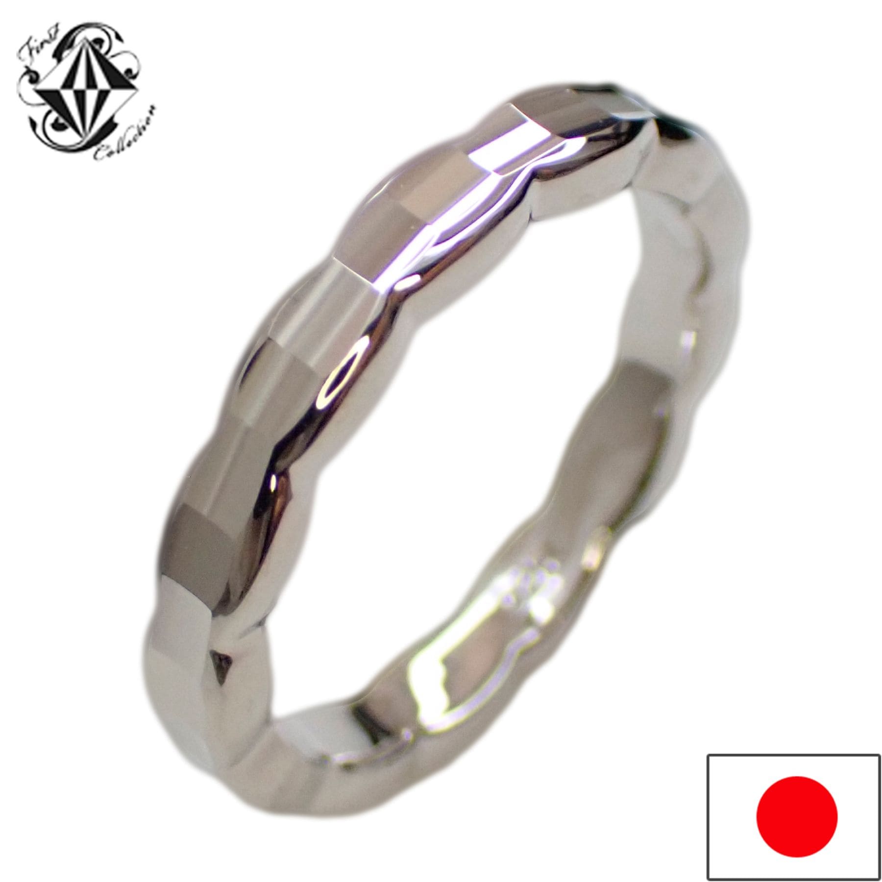 リング 指輪 レディース メンズ シルバー アクセサリー プレゼント デザイン シルバーリング SV925 3mm 幅 ダイヤモンドミラーカットリング プリキラ