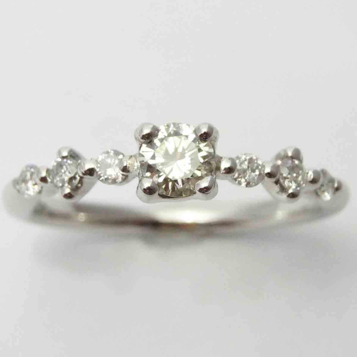 プラチナ ダイヤモンリング プラチナ ダイヤモンド リング 0.26ct 0.18ct PT900 指輪 天然