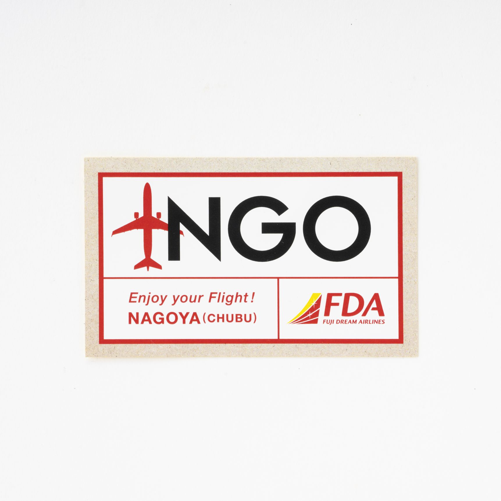FDA3レターステッカー（NGO中部国際空港）｜FDAショップ