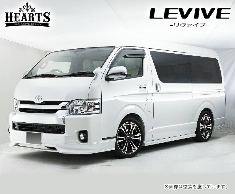 【受注生産品】ハイエース200系 ハーツ リヴァイブ リアフィン （未塗装） _ S-GL GL エアロ FRP リア ハイエース HIACE TOYOTA トヨタ