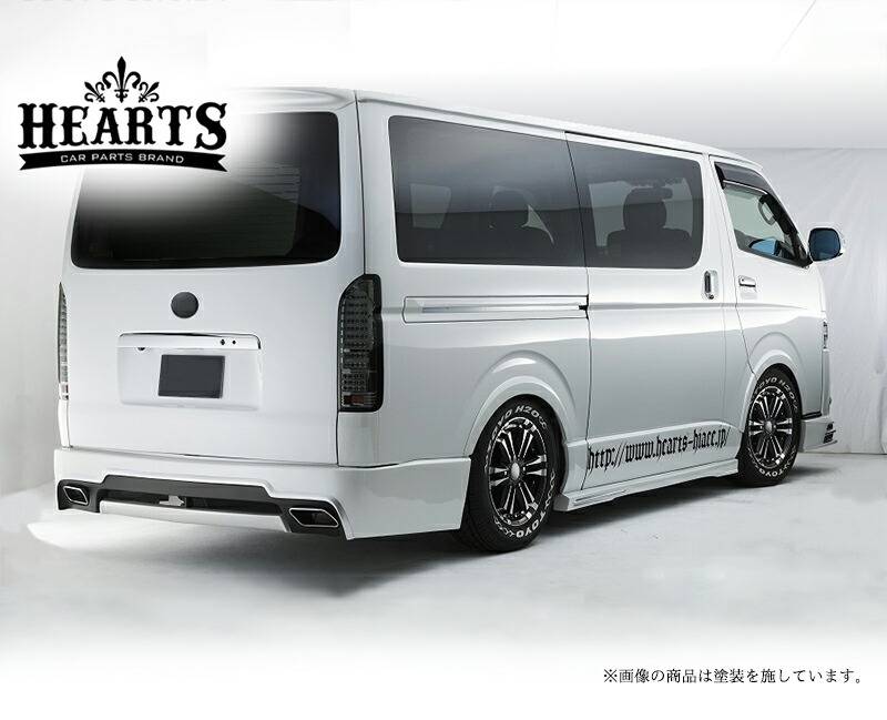 【受注生産品】ハイエース200系 ハーツ リアスポイラー ナロー 標準（未塗装）_ リアバンパー リア FRP ハイエース エアロ バンパー スポイラー HIACE TOYOTA