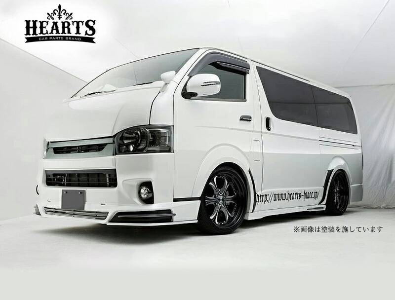 【受注生産品】ハイエース200系 4・現行型 ハーツ アストロンフロントハーフスポイラー（未塗装） 標準ボディー エアロ スポイラー FRP フロント HIACE TOYOTA