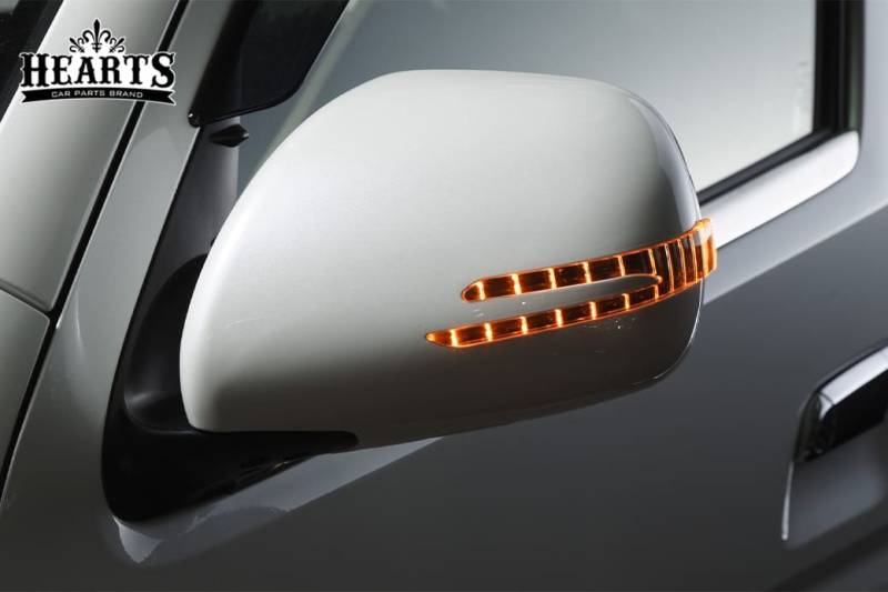 ハイエース 200系 4型 ウインカーミラー 左右セット 未塗装 トヨタ ウエルカムランプ ポジションランプ LED ライト カー用品 アクセサリー エクステリア ハーツ　【業者様向け】