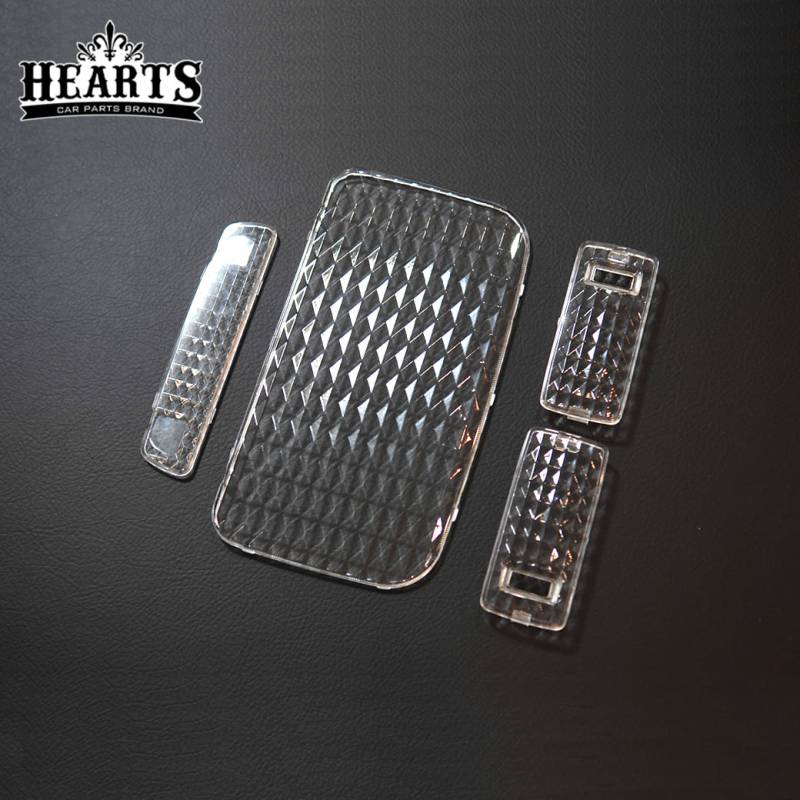 ハイエース 200系 クリスタル ルームランプ レンズ クリスタルカット 白色LED 室内 照明 ルームランプ 簡単取付 カー用品 ハーツ O