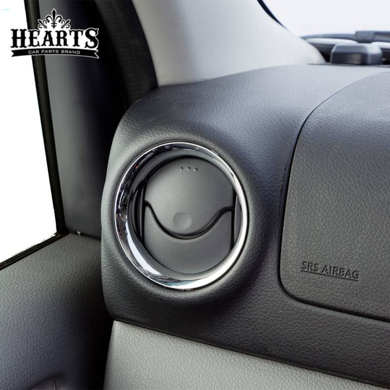 キャラバン メッキ エアコンリング 吹き出し口 高級感 カスタム アクセサリー 内装 インテリア カー用品 シルバー ハーツ O