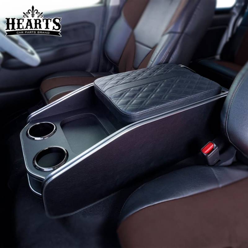 キャラバン センター コンソール カップホルダー ドリンクホルダー インテリア 収納 大容量 黒革シボ調 シンプル 日産 高級感 国内製造 ハンドメイド ハーツ