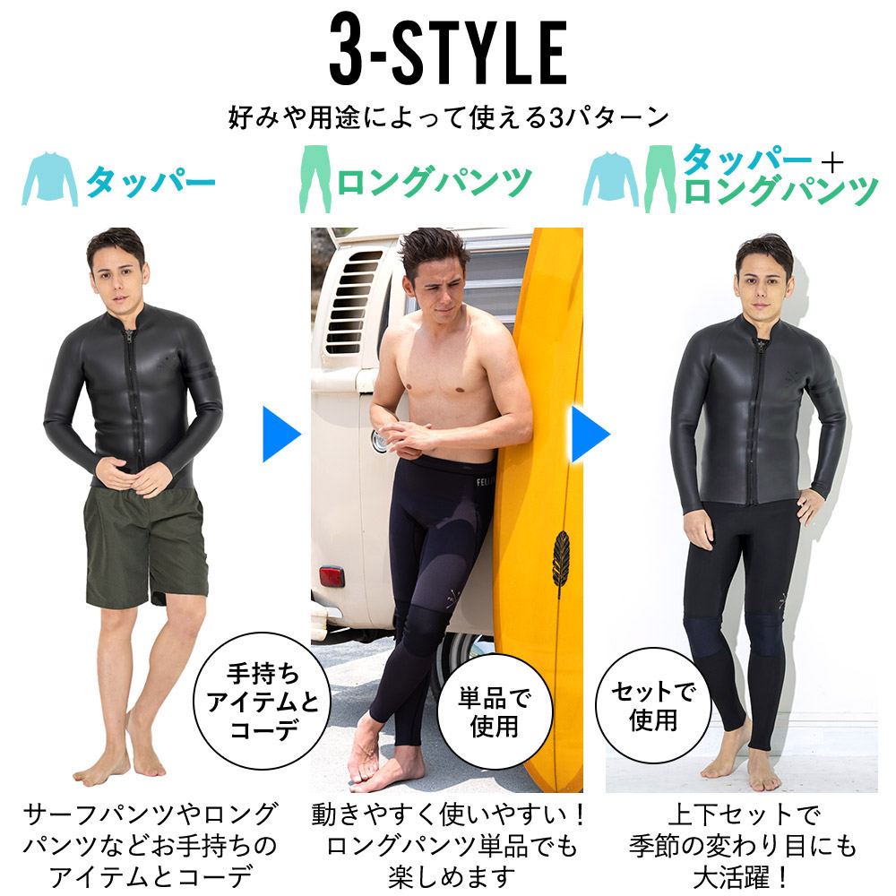 FELLOW タッパー XXLB ブラック XXL 2XL ミッドレングス