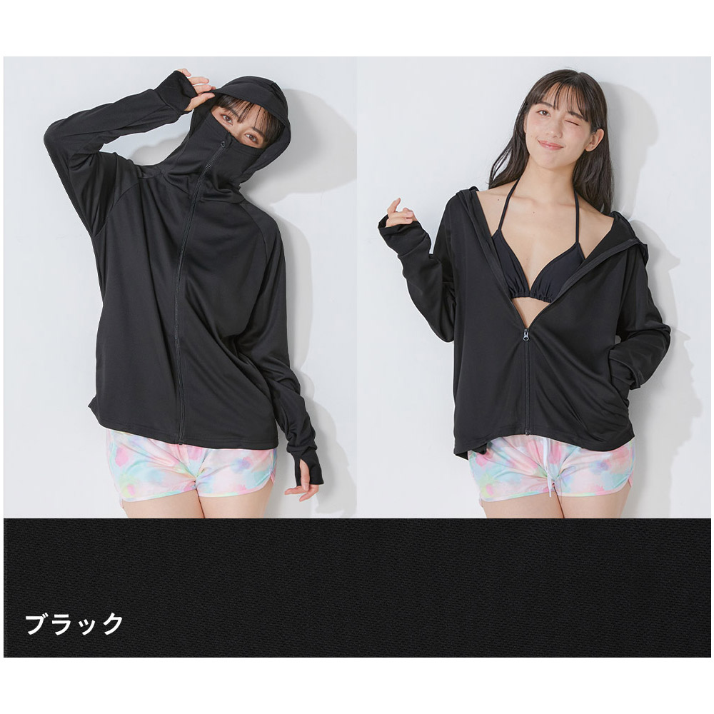 Ko'a レディース ラッシュガード ハイネックパーカー 全15色 S
