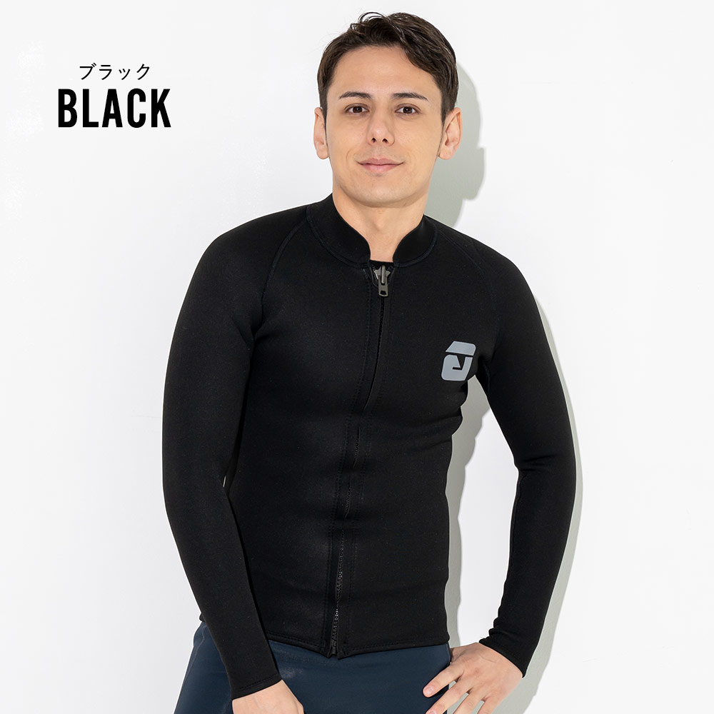メンズ タッパー フロントジップ 2.5mm 全1色 M～XXL | ウェット
