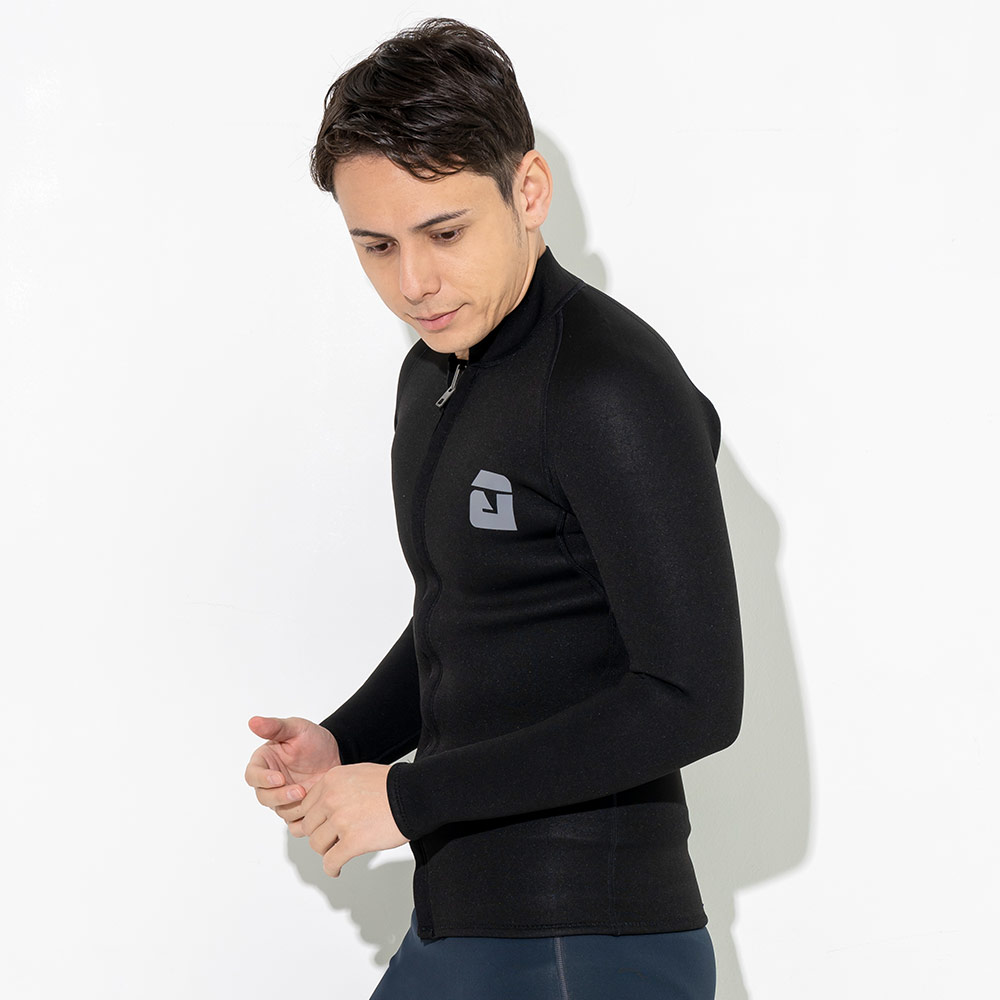 メンズ タッパー フロントジップ 2.5mm 全1色 M～XXL | ウェット