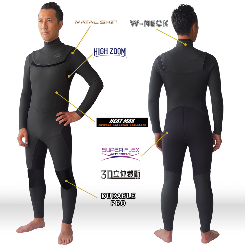 【美品】RSS SURF セミドライ ノンジップ 5x3mm FELLOW RSS SURF メンズ セミドライ ノンジップ 5x3mm M～XXLB 全2