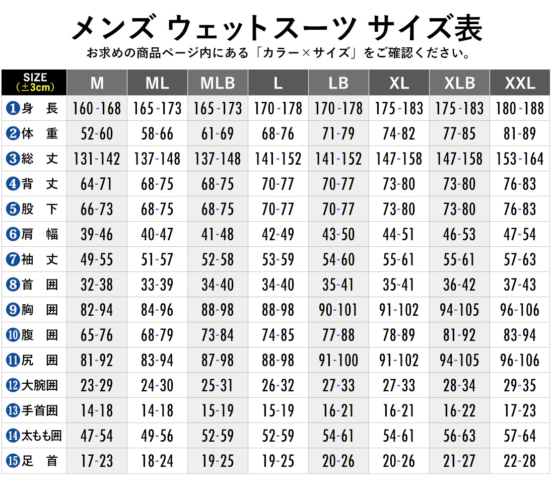FELLOW メンズ フルスーツ チェストジップ 3mm M～XXL 全5色
