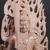 茶木手彫り仏像 不動明王立像|仏像/観音様|神像(財神)/仏像/彫刻