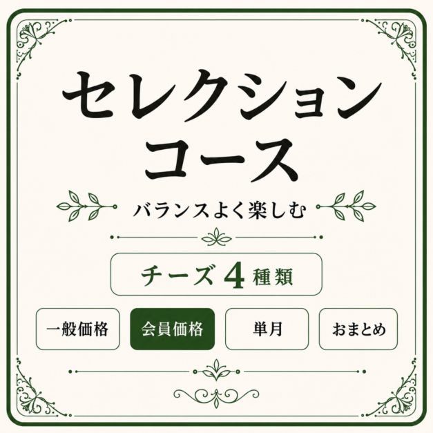 チーズ定期便<セレクションコース>毎月お届け（有料会員用）（8月～）