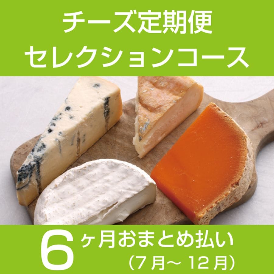 追加分◆ チーズ チーズ定期便<セレクションコース><br>6ヶ月おまとめ払い（7月～12月）