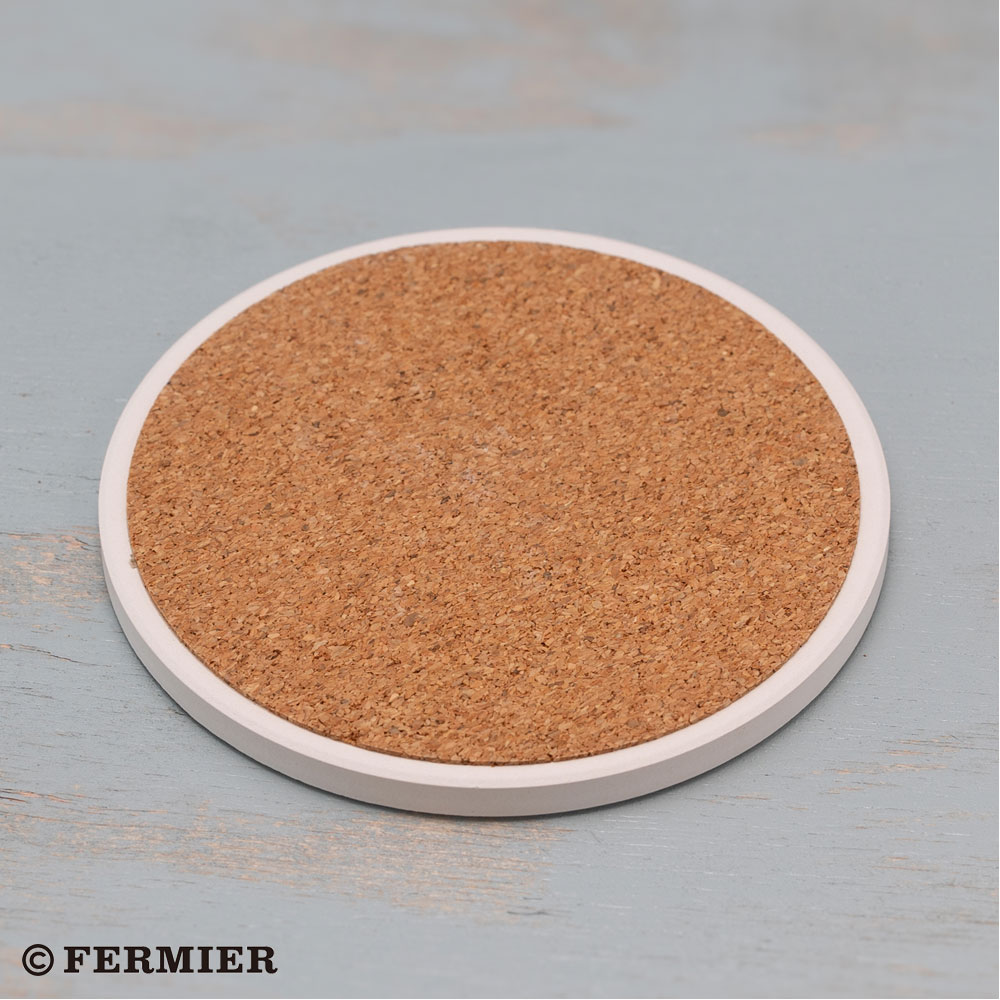 フェルミエオリジナル　白雲石入り吸水コースター（チーズイラストVer  １組１枚）<br>【メンバーズ割引対象外商品】