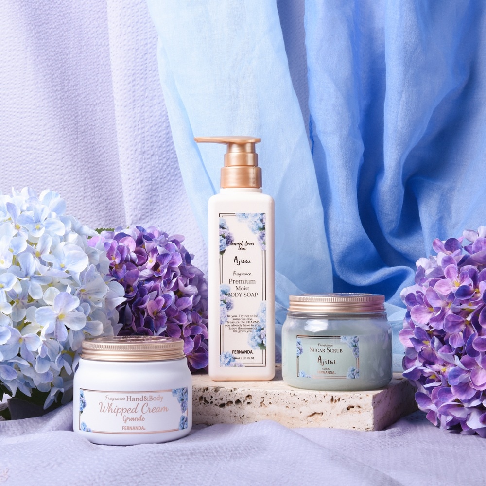 フレグランスシュガースクラブグランデ（アジサイ）/Fragrance Sugar Scrub Grande (Ajisai)