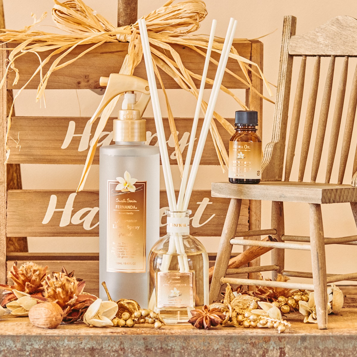 フレグランスリネンスプレーグランデ(ブラウンバニラ)/Fragrance Linen