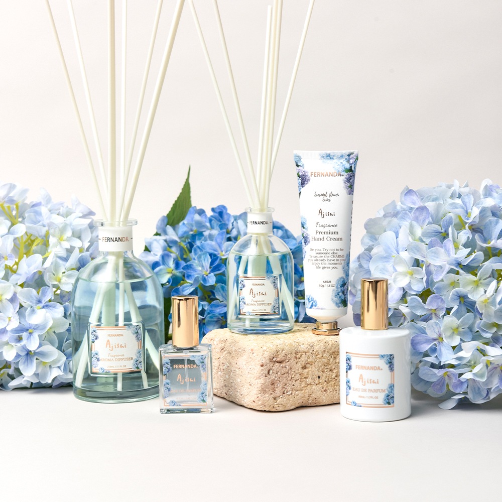 フレグランスアロマディフューザー210ml（アジサイ）/Fragrance Aroma Diffuser 210ml (Ajisai)