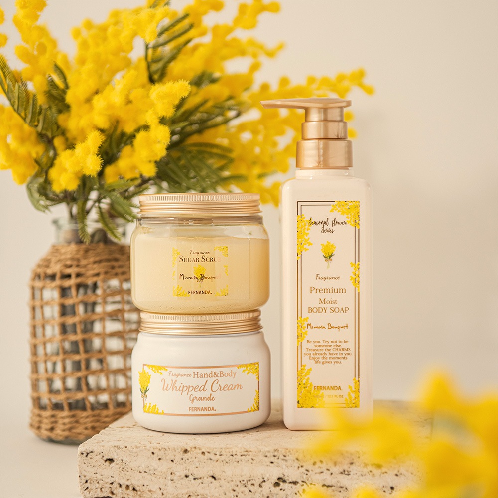 フレグランスハンド＆ボディホイップクリーム グランデ（ミモザブーケ）/Fragrance Hand & Body Whipped Cream Grande (Mimosa Bouquet)