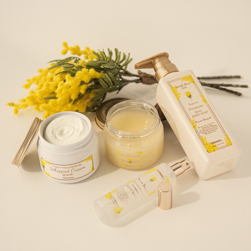 フレグランスハンド＆ボディホイップクリーム グランデ（ミモザブーケ）/Fragrance Hand & Body Whipped Cream Grande (Mimosa Bouquet)