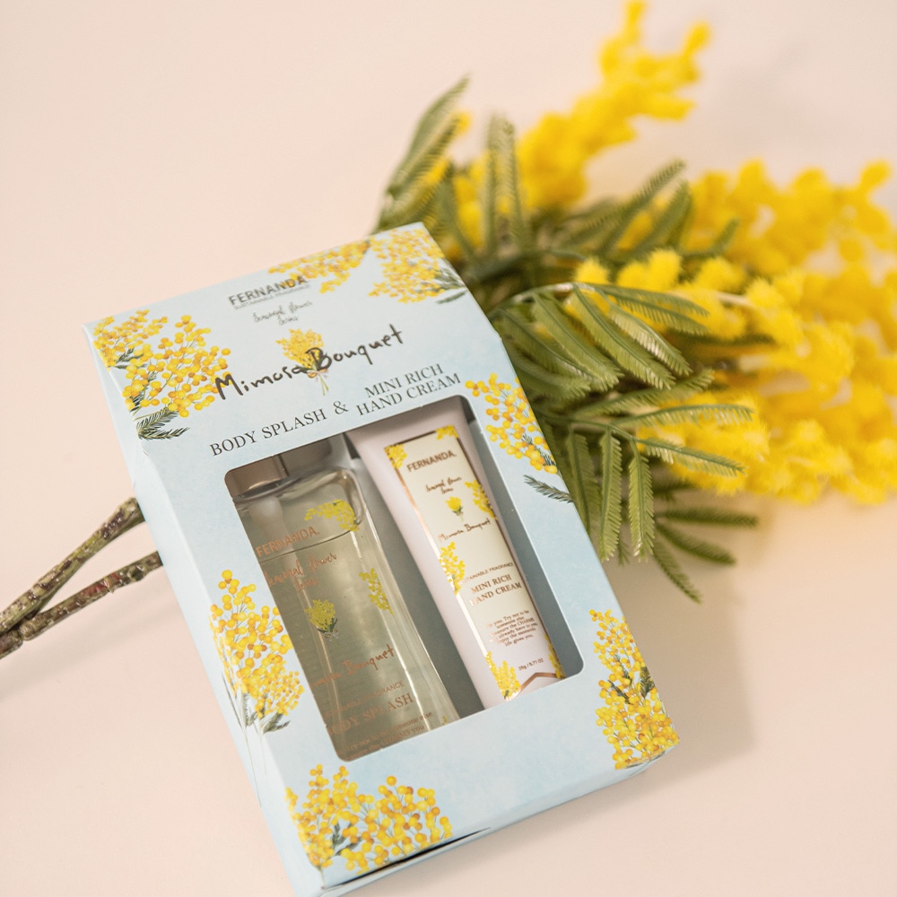 ボディスプラッシュ＋ミニリッチハンドクリームギフトセット（ミモザブーケ）/Body Splash + Mini Rich Hand Cream GIFT SET (Mimosa Bouquet)