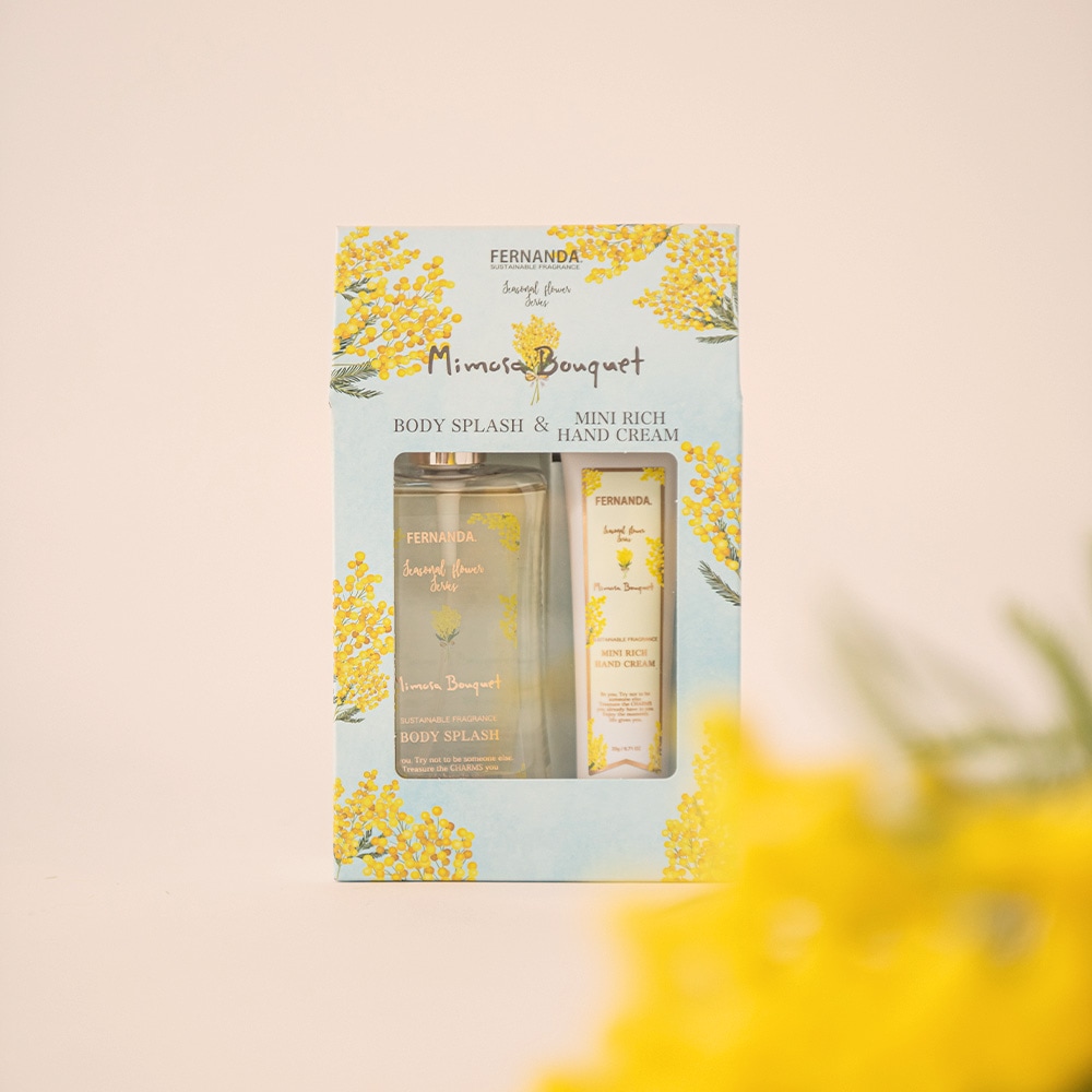 ボディスプラッシュ＋ミニリッチハンドクリームギフトセット（ミモザブーケ）/Body Splash + Mini Rich Hand Cream GIFT SET (Mimosa Bouquet)