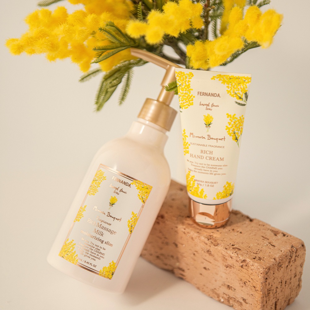 フレグランスリッチマッサージミルク（ミモザブーケ）/Fragrance Rich Massage Milk (Mimosa Bouquet)
