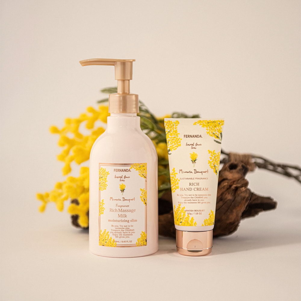 フレグランスリッチマッサージミルク（ミモザブーケ）/Fragrance Rich Massage Milk (Mimosa Bouquet)