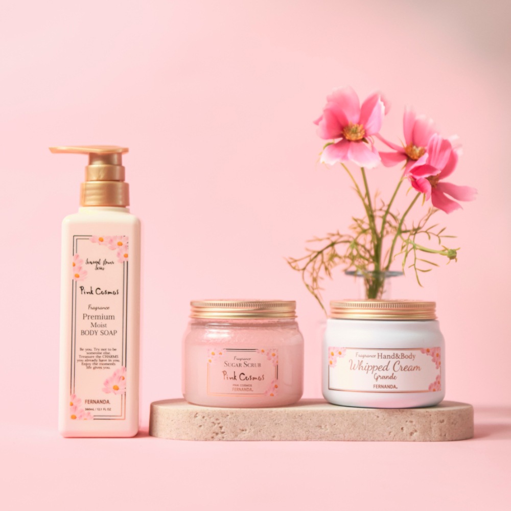 フレグランスシュガースクラブグランデ（ピンクコスモス）/Fragrance Sugar Scrub Grande (Pink Cosmos)