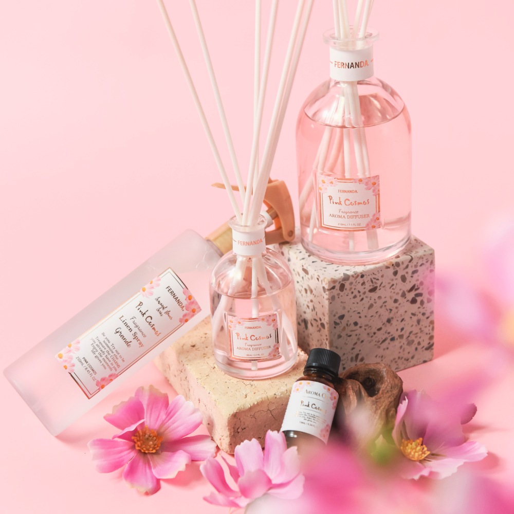 フレグランスアロマディフューザー80ml（ピンクコスモス）/Fragrance Aroma Diffuser 80ml (Pink Cosmos)